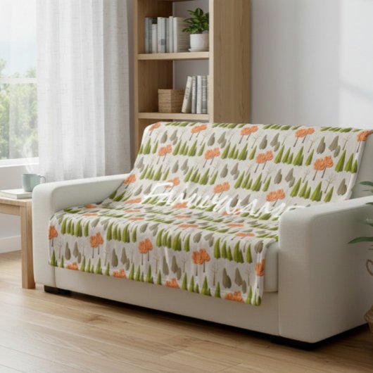 Aangepaste familienaam Autumn Tree Patroon Deken