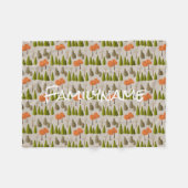 Aangepaste familienaam Autumn Tree Patroon Deken (Voorkant (Horizontaal))