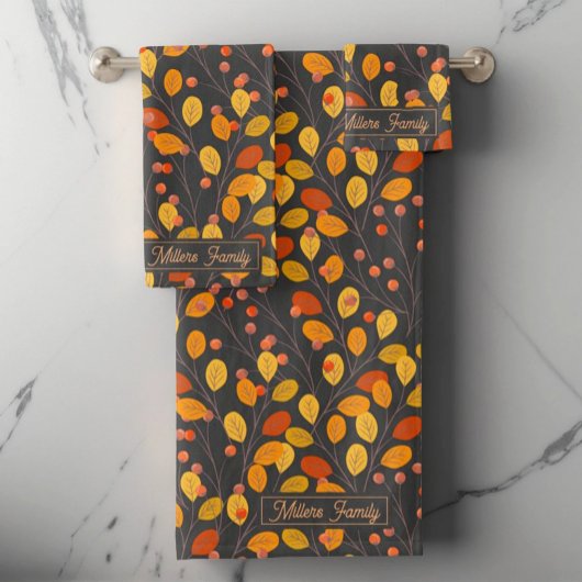 Aangepaste Familienaam Badkamer Handdoeken Set