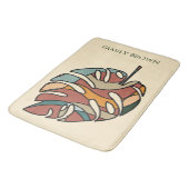 Aangepaste familienaam blad serene savanne badmat (Gekanteld)