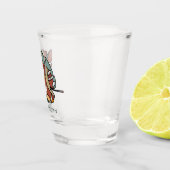 Aangepaste familienaam blad serene savanne shot glas (Rechts)