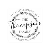 Aangepaste familienaam bloemenretour adres stempel (Afrduk)