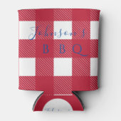 Aangepaste familienaam Buffalo Check Blikjeskoeler (Voorkant)