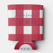 Aangepaste familienaam Buffalo Check Blikjeskoeler (Achterkant)