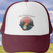 Aangepaste familienaam Camping '2024 Trucker Pet