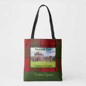 Aangepaste familienaam Clan Maxwell Tartan & Castl Tote Bag (Voorkant)