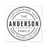 Aangepaste familienaam | Creëer Uw eigen retouradr Zelfinktende Stempel (Design)