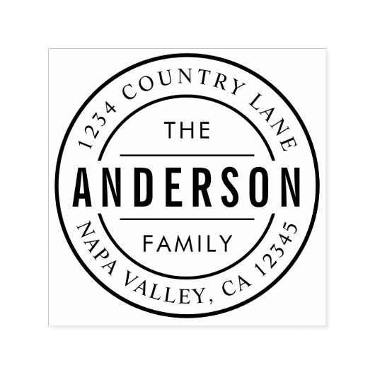 Aangepaste familienaam | Creëer Uw eigen retouradr Zelfinktende Stempel (Design)