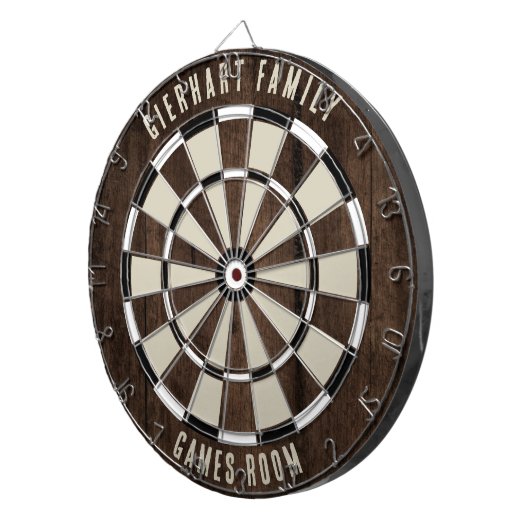 Aangepaste familienaam dartbord (Voorkant Rechts)