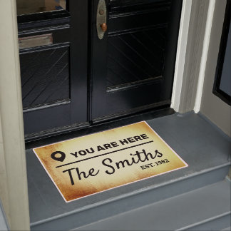 Aangepaste familienaam deurmat