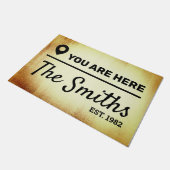 Aangepaste familienaam deurmat (Schuin)