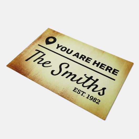 Aangepaste familienaam deurmat (Schuin)