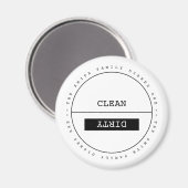 Aangepaste familienaam eenvoudige schone vuile vaa magneet (Voorkant / Achterkant)