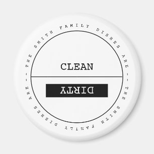 Aangepaste familienaam eenvoudige schone vuile vaa magneet