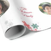 Aangepaste familienaam en 5 foto-inkuilpakje met k cadeaupapier (Rol Hoek)