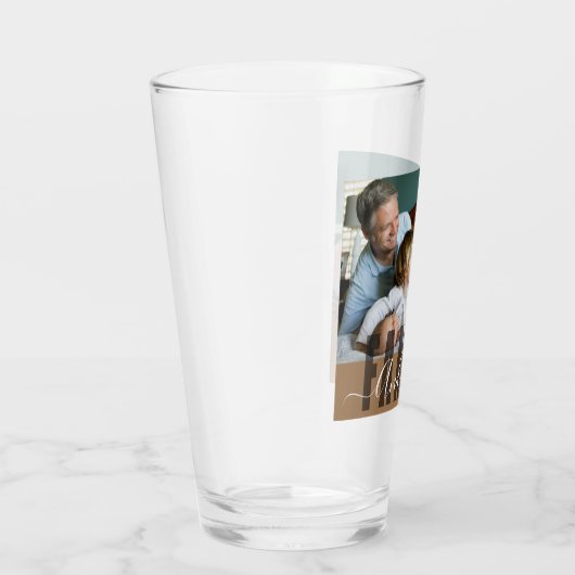 Aangepaste familienaam en foto glas (Rechts)