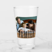 Aangepaste familienaam en foto glas (Voorkant)