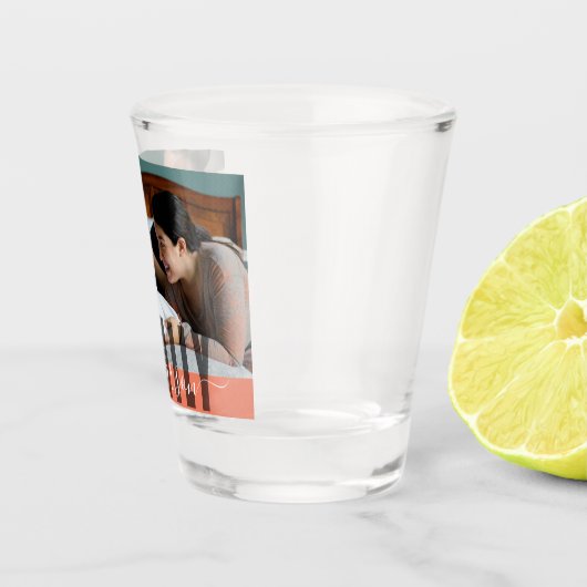 Aangepaste familienaam en foto shot glas (Rechts)