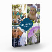 Aangepaste familienaam en foto's blauwe kleur (Links)