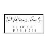 Aangepaste familienaam en retouradres handgeschrev  zelfinktende stempel (Design)