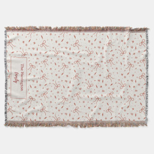 Aangepaste familienaam Festive Coquette Deken