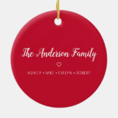 Aangepaste familienaam Funny 2020 kerstfeestdag Keramisch Ornament (Achterkant)
