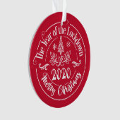 Aangepaste familienaam Funny 2020 kerstfeestdag Ornament (voorkant)