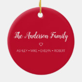 Aangepaste familienaam Funny 2021 kerstfeestdag Keramisch Ornament (Achterkant)