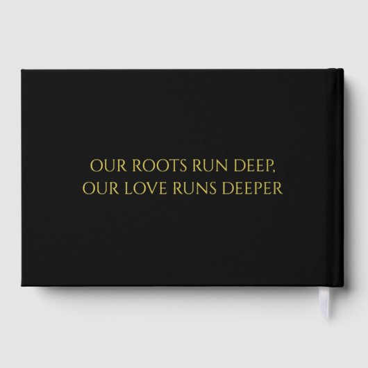 Aangepaste familienaam Geheugen Zwart Familie Reün Gastenboek (Achterkant)