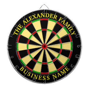Aangepaste familienaam Gepersonaliseerd Dartbord
