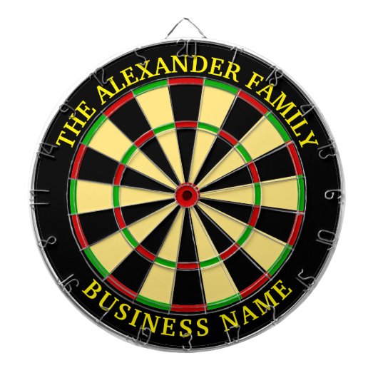 Aangepaste familienaam Gepersonaliseerd Dartbord (Voorkant)