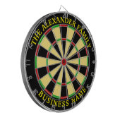Aangepaste familienaam Gepersonaliseerd Dartbord (Voorkant Links)