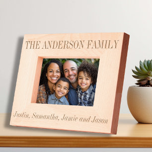 Aangepaste familienaam gepersonaliseerd gegraveerde lijstjes