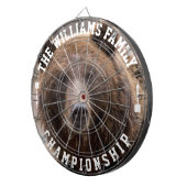 Aangepaste familienaam gepersonaliseerde Beer foto Dartbord (Voorkant Rechts)