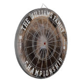 Aangepaste familienaam gepersonaliseerde Beer foto Dartbord (Voorkant Links)