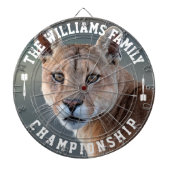 Aangepaste familienaam Gepersonaliseerde Cougar Fo Dartbord (Voorkant)