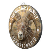 Aangepaste familienaam gepersonaliseerde grote sch dartbord (Voorkant Rechts)