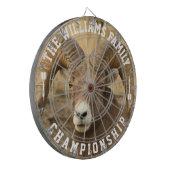 Aangepaste familienaam gepersonaliseerde grote sch dartbord (Voorkant Links)