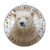 Aangepaste familienaam Gepersonaliseerde Polar Bee Dartbord (Voorkant)