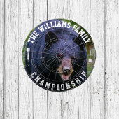 Aangepaste familienaam gepersonaliseerde zwart Bee Dartbord