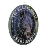 Aangepaste familienaam gepersonaliseerde zwart Bee Dartbord (Voorkant Links)