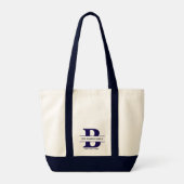 Aangepaste familienaam Gesplitste Beginletter Zeev Tote Bag (Achterkant)