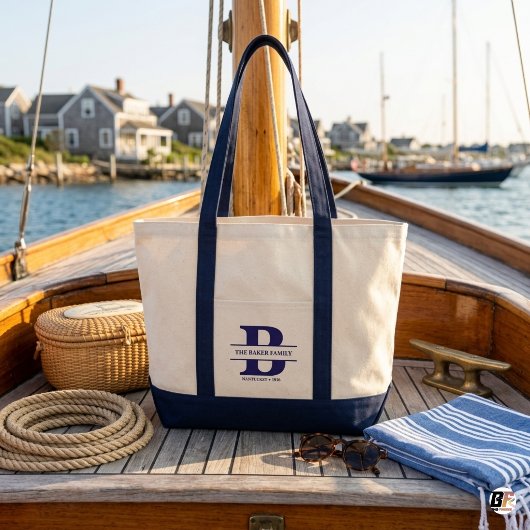 Aangepaste familienaam Gesplitste Beginletter Zeev Tote Bag