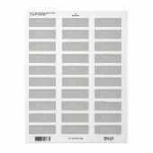 Aangepaste familienaam | Grijs retouradres Etiket (Full Sheet)