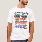 Aangepaste familienaam Groovy Vacay Mode T-shirt (Voorkant)
