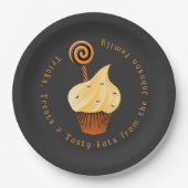 Aangepaste familienaam Halloween papieren bord (Voorkant)