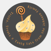 Aangepaste familienaam Halloween Ronde Sticker (Voorkant)