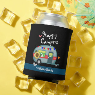 Aangepaste familienaam Happy Campers Blikjeskoeler