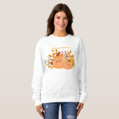 Aangepaste Familienaam Happy Halloween Sweatshirt (Voorkant volledig)
