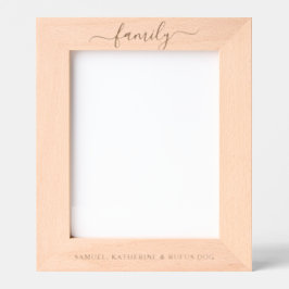 Aangepaste familienaam hout gegraveerde lijstjes
